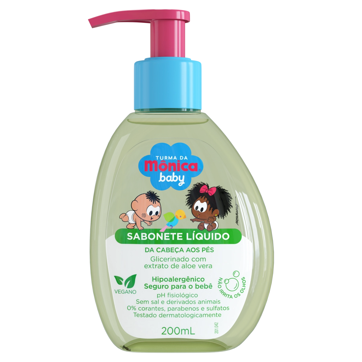 Sabonete Infantil Líquido De Glicerina Da Cabeça Aos Pés Extrato De Aloe Vera Turma Da Mônica Baby F