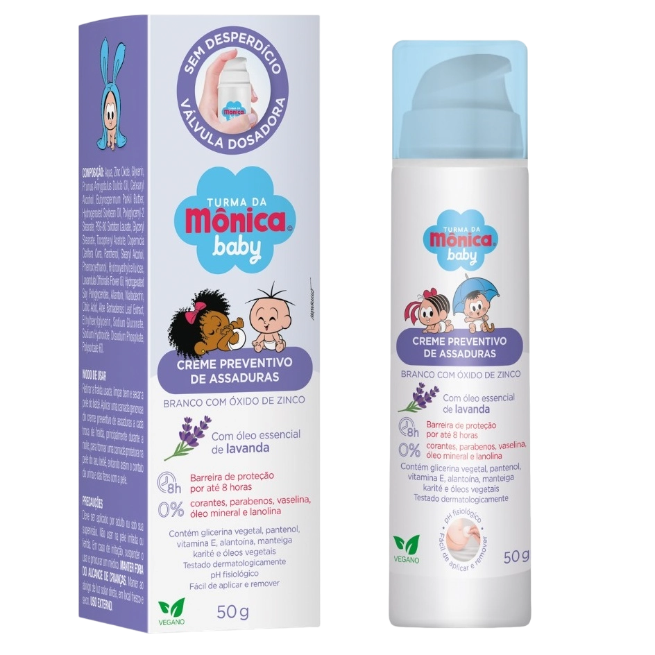 Creme Turma Da Monica Preventivo De Assaduras Branco 50g