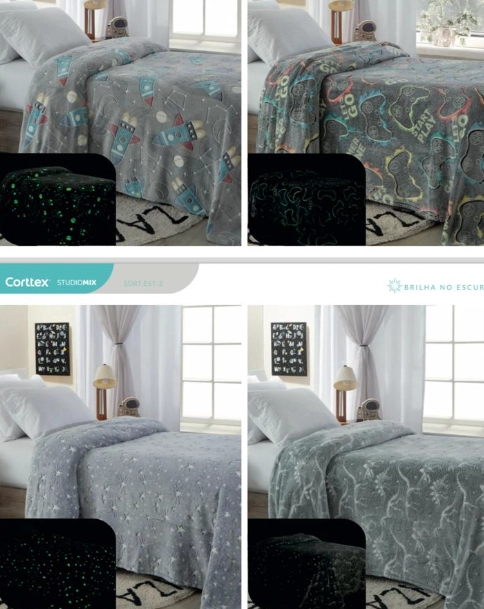 Manta Shine Solteiro Cinta Sort2 150x200cm 795.0017.3722 Fatex