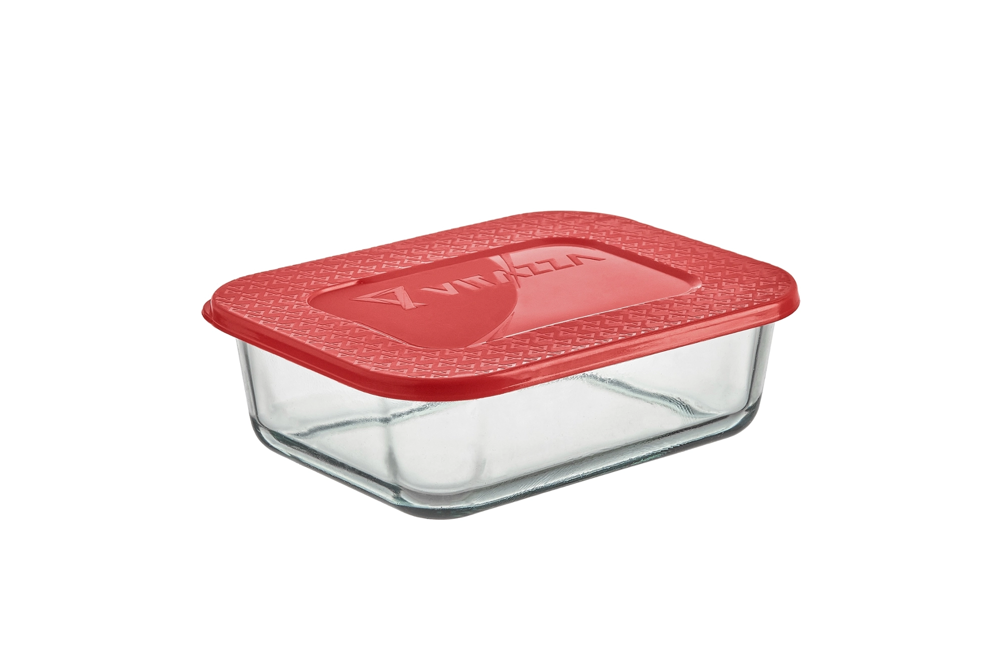 Pote Retangular Vitazza Natural 1 L C/tampa Plastica