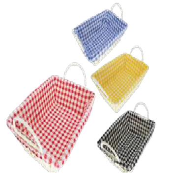Cesta P/pao Retang Xadrez Sort. 27x20cm R.ct2856
