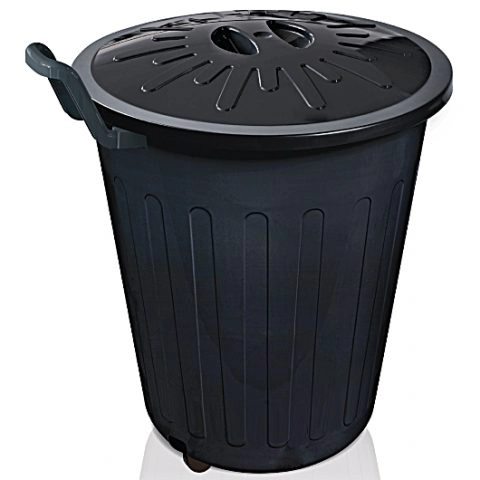 Cesto C/alca E Roda Pret Arqplast 100l