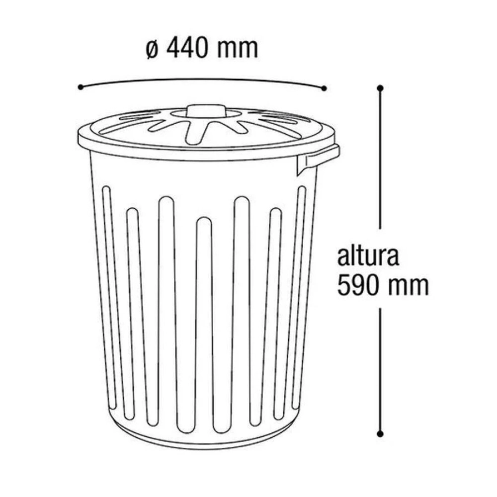 Lixeira 65l Bco Cf65brcs Arqplast