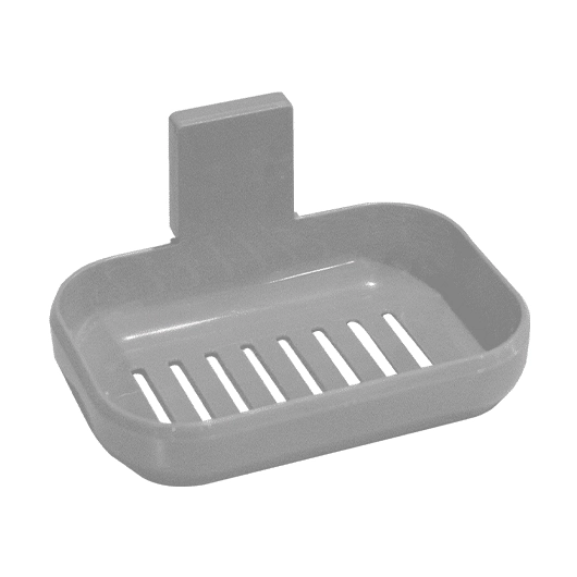 Saboneteira Parede Suporte Adesivo Cinza 25958 Toyplast