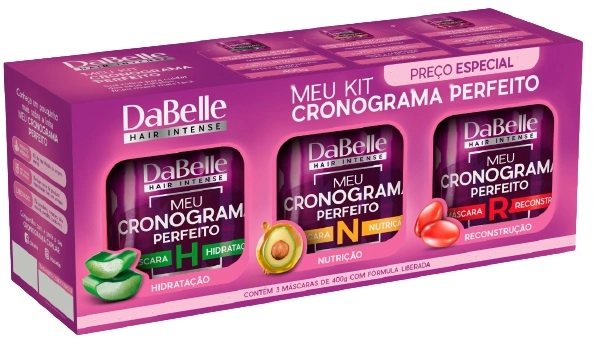 Kit Capilar Com Máscara De Hidratação, Nutrição E Reconstrução Meu Crono Perfeito 1,2 Kg