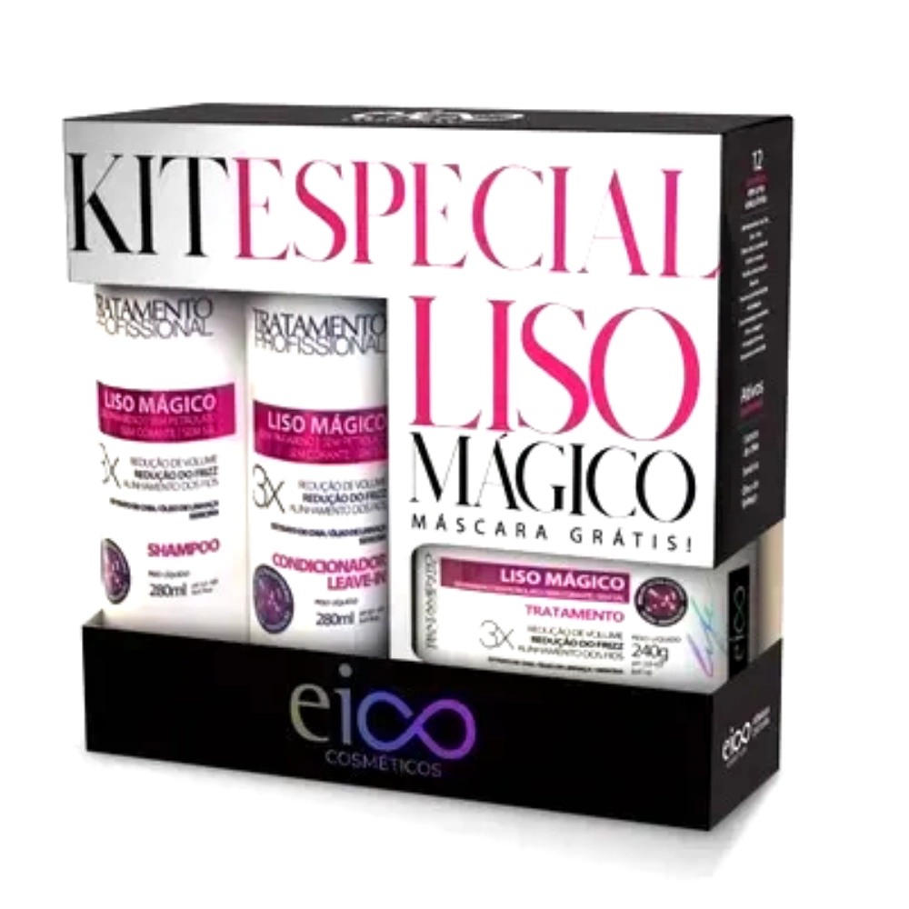 Kit Eico Liso Magico Sh Cond Gratis Mascara 1un