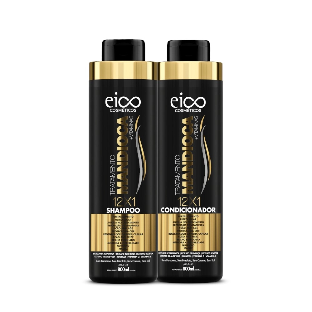 Kit Eico Sh Cond 800ml Mandioca