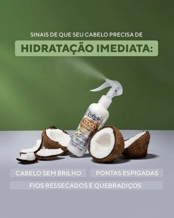 Fluido Hidrt Dabelle 180ml Coco Poderoso