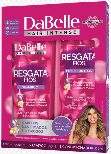 Kit Shampoo Resgata Fios 250ml Condicionador Resgata Fios Dabelle 175ml