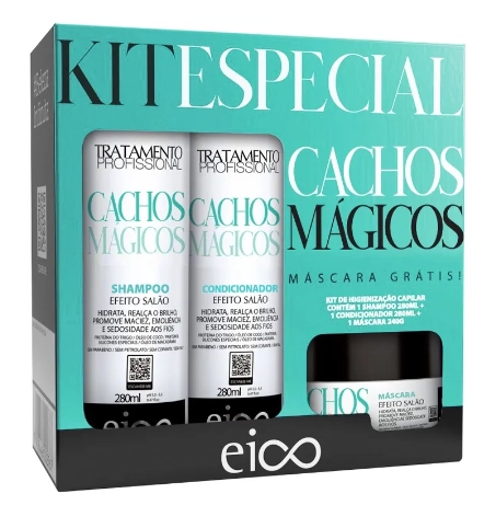 Kit Especial Eico Sh Cond 280ml Gts Masc 240g Cachos Magicos