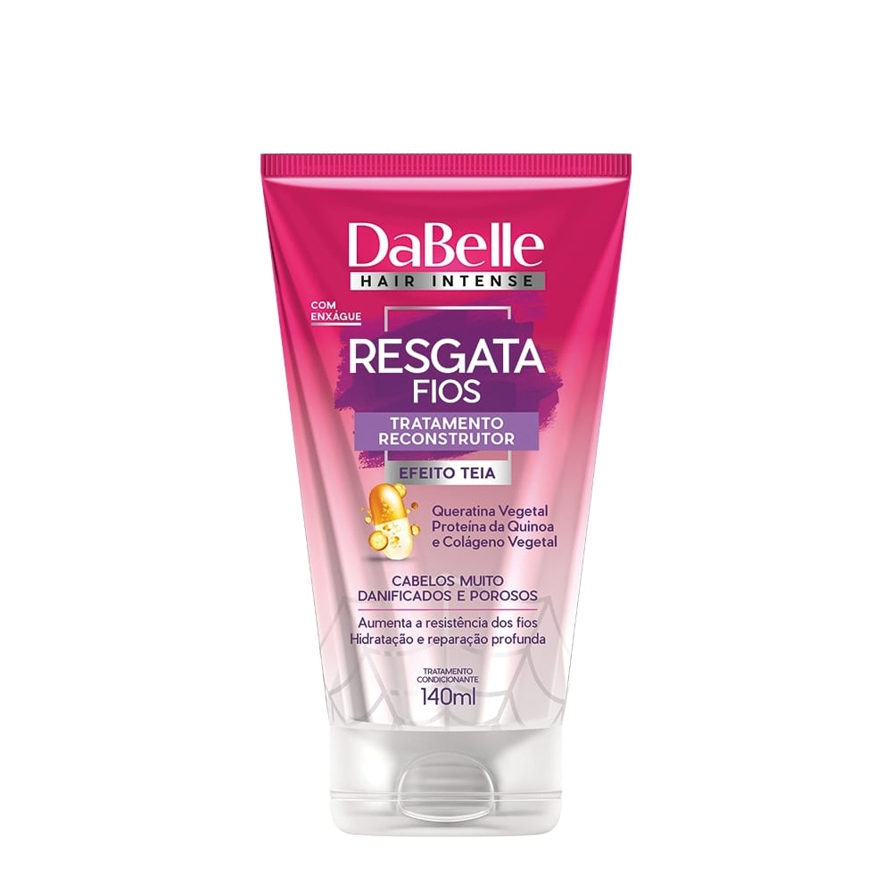 Tratamento Reconstrutor Efeito Teia Dabelle Resgata Fios Bisnaga 140ml