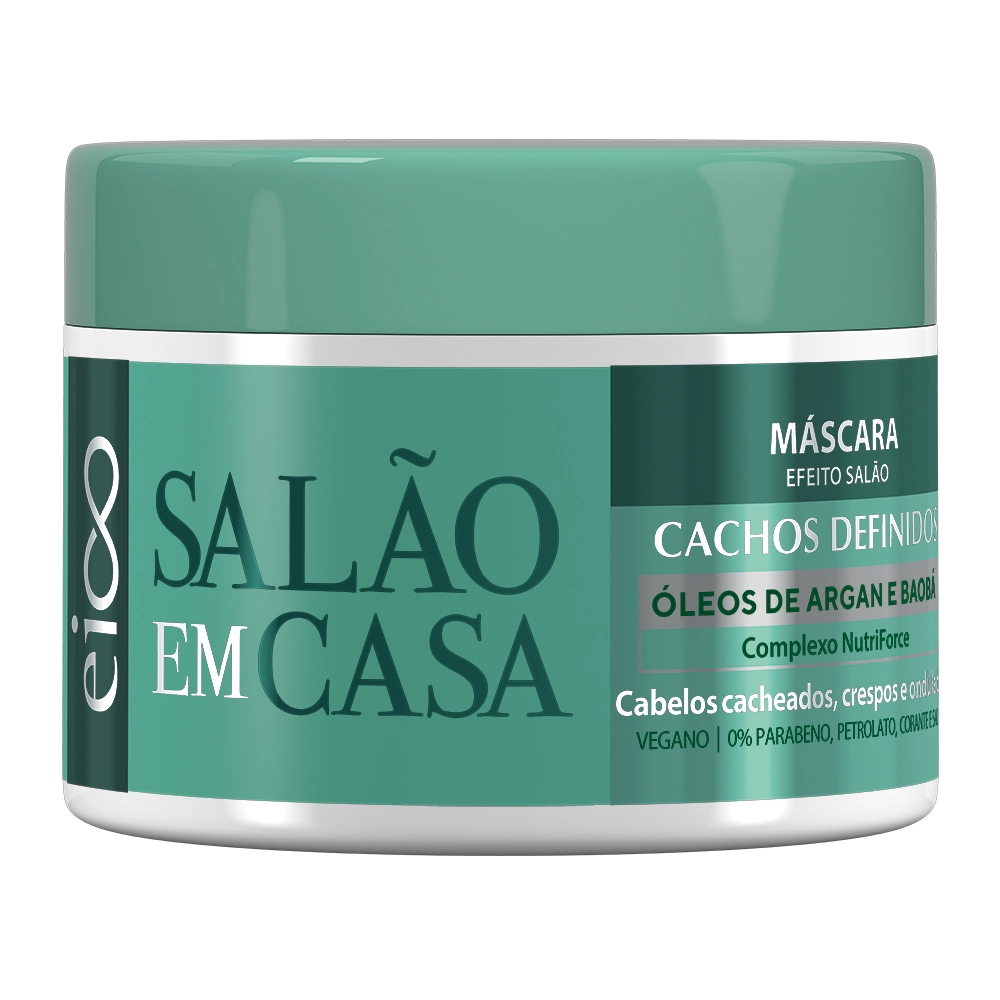 Máscara De Tratamento Eico Salão Em Casa Cachos Definidos Pote 270g