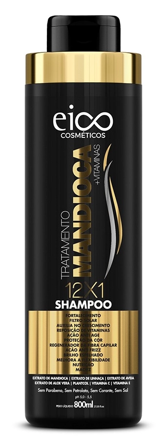 Shampoo Eico Tratamento Mandioca Frasco 800ml