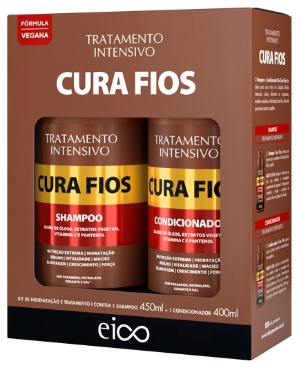 Kit Eico Cura Fios Sh Cond 2x450ml