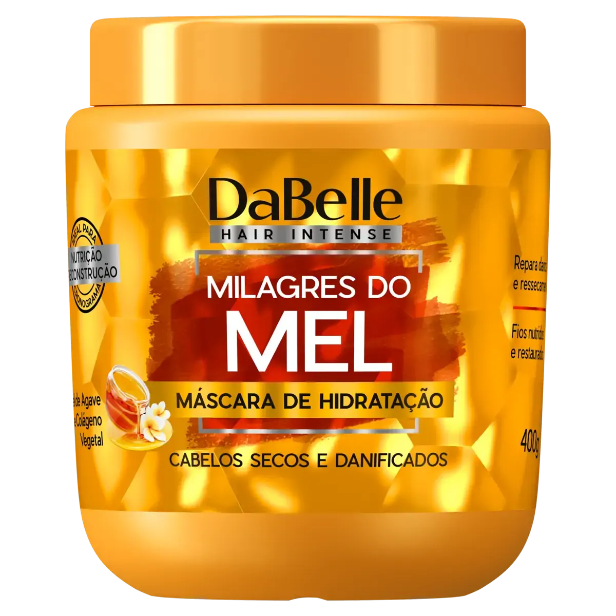 Máscara De Hidratação Dabelle Hair Intense Milagres Do Mel Pote 400g
