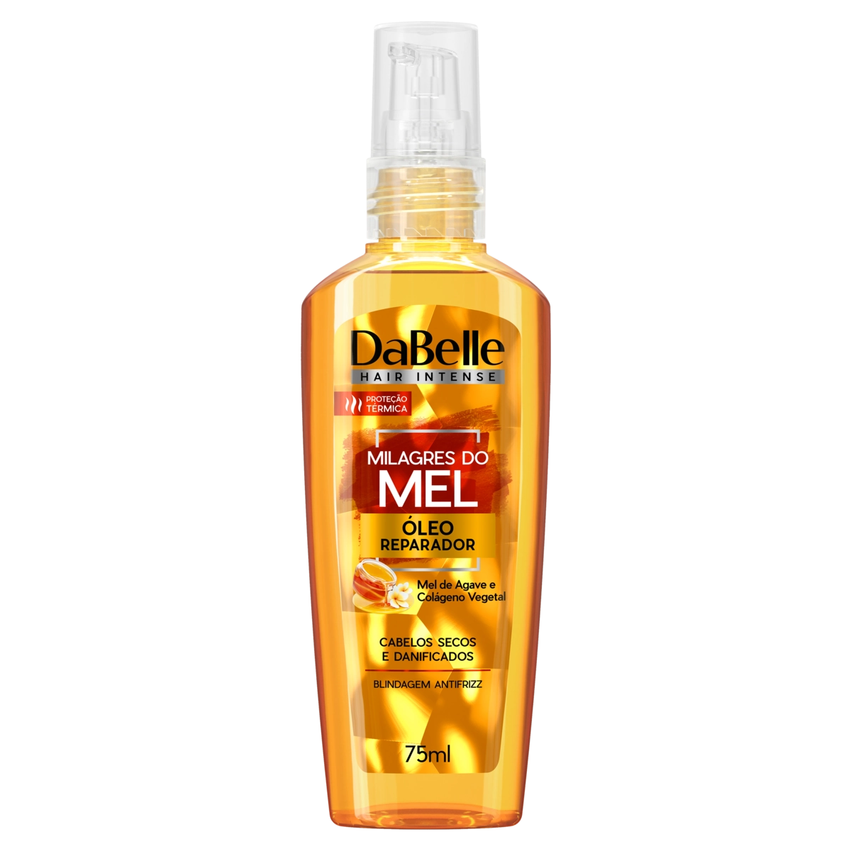 óleo Reparador Dabelle Hair Intense Milagres Do Mel Frasco 75ml Pump