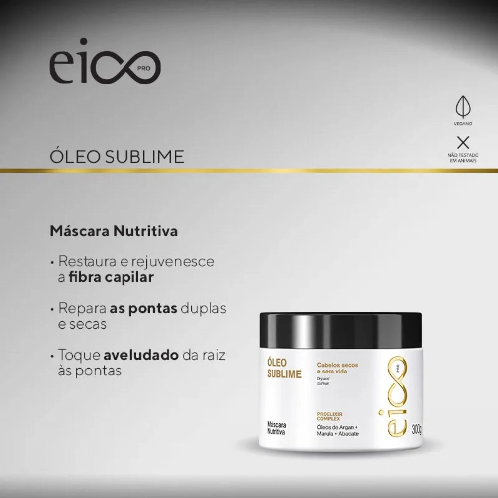 Kit Pro Eico Oleo Sublime Shp 300ml Máscara 300g
