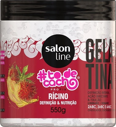Gelatina Salon Line Rícino To De Cacho Definição Nutrição Pote 550g