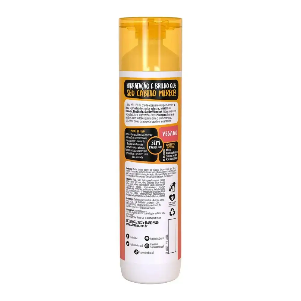 Sh Salon Line Meu Liso 300ml Vitamina C