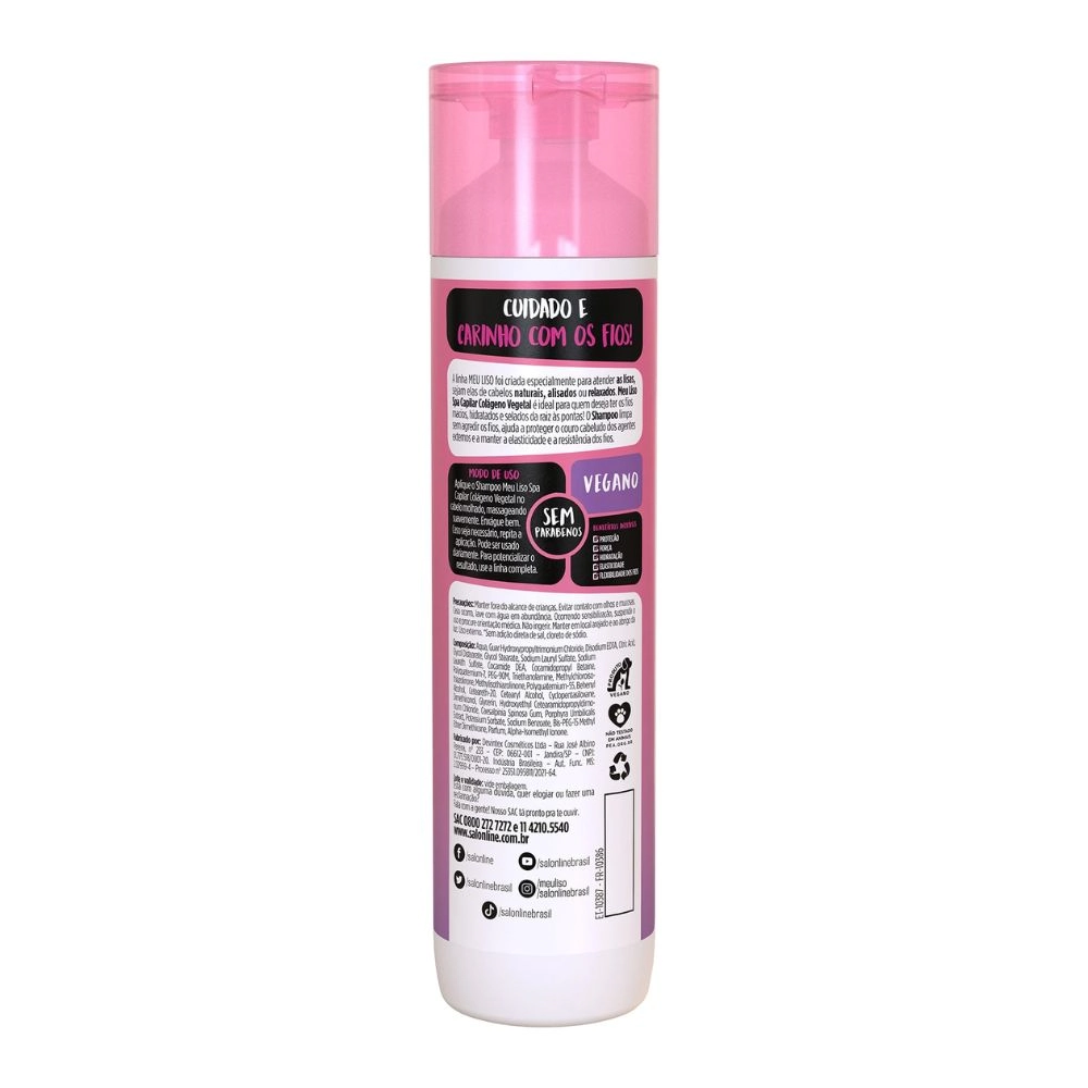 Sh Salon Line Meu Liso 300ml Colageno Vegetal
