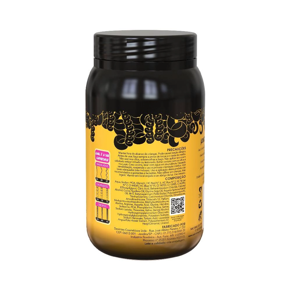 Creme/mascara Matizadora Salon Line Todecacho Preta Maionese 500g