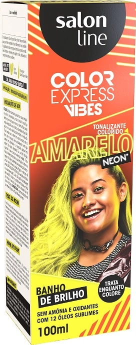 Tonalizante Kit Salon Line Color Express Vibes Amarelo Neon 100ml