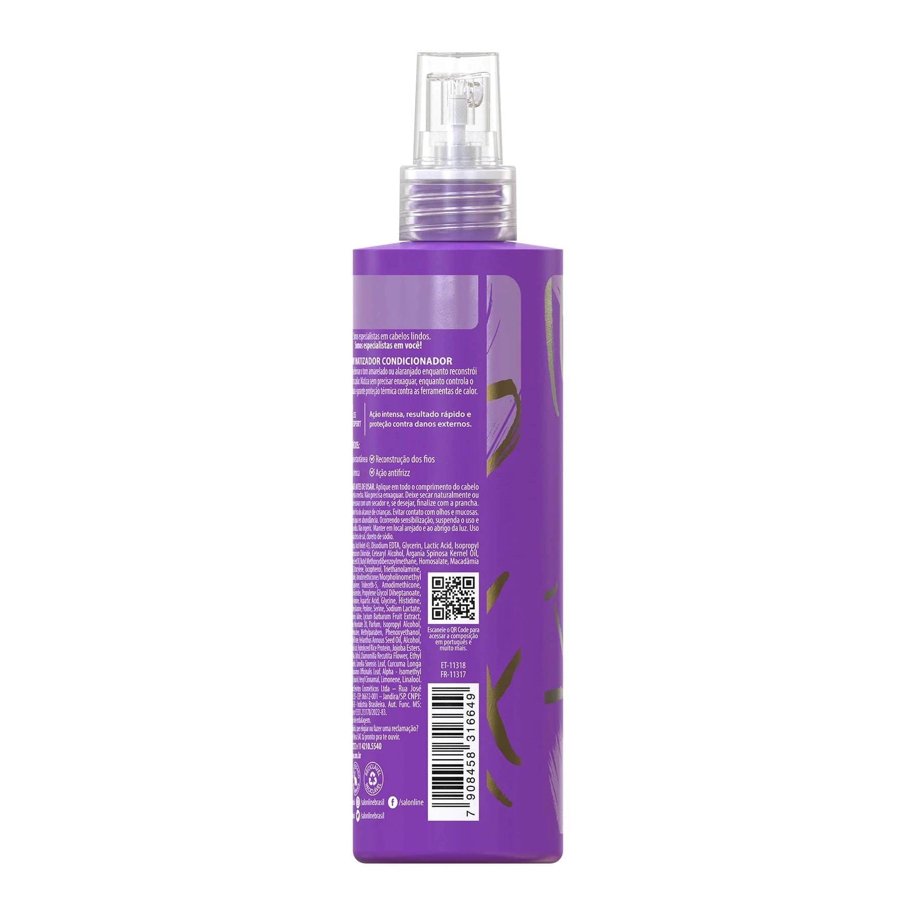 Salon Line Meu Liso Spray Matiz 240ml Loiro