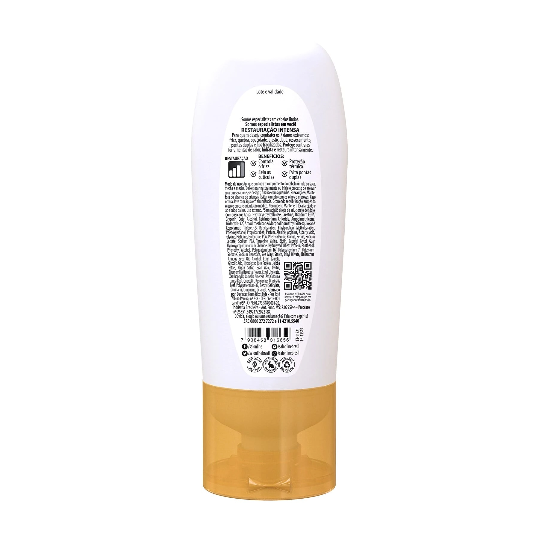 Spray Protetor Térmico Meu Liso Demais Defrizante Salon Line 240ml