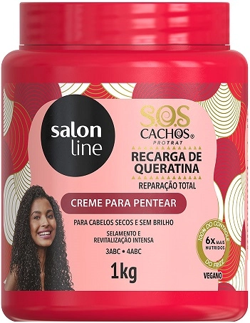 Cr Pent S Line Sos Cachos 1kg Recarga Queratina Reparacao Total