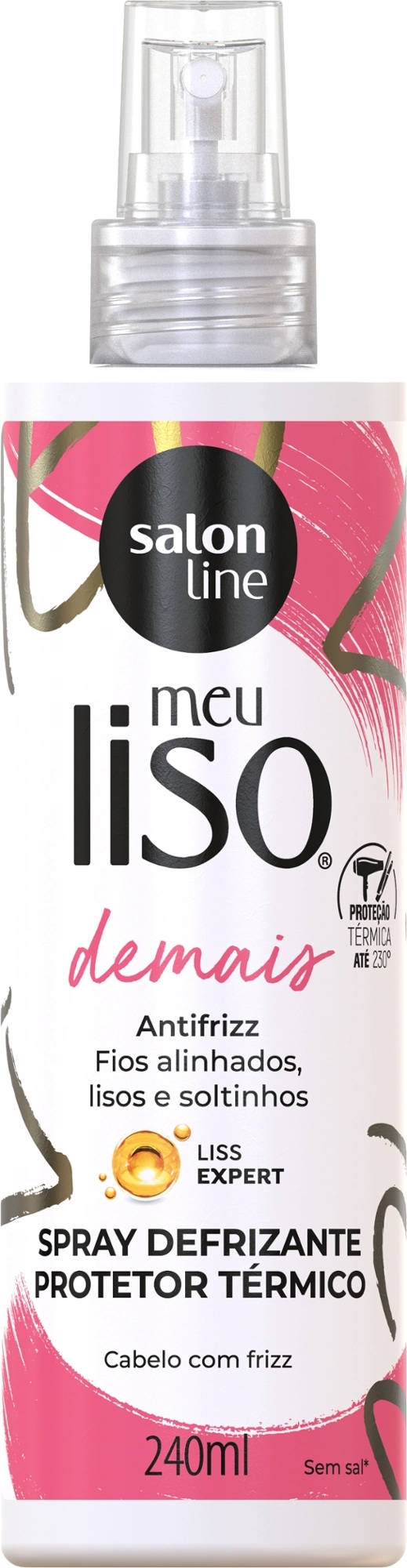 Spray Defrizante Prot Termico S Line Meu Liso 240ml Condicionador Demais
