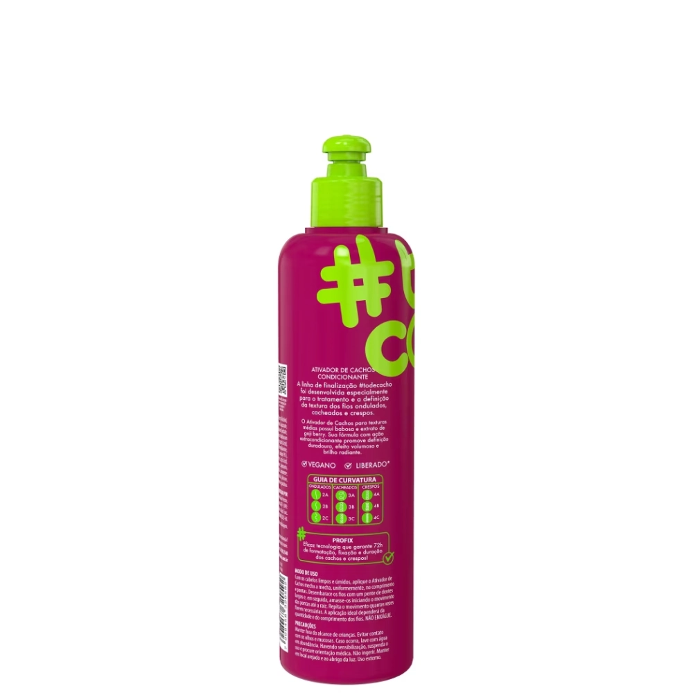 Ativ Cachos S Line Todecacho 300ml Condicionador Hidra Definicao Volumosa