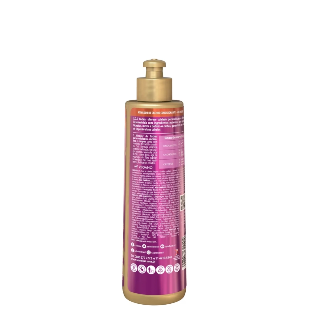 Salon Line Sos Cachos Ativador 300ml Manteiga De Karite