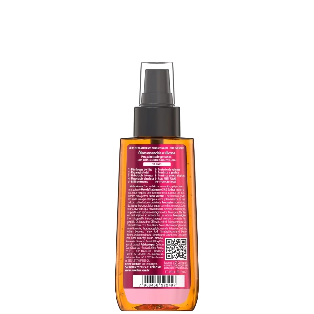 Salon Line Sos Cachos Oleo 100ml 10 Em 1 Multibeneficios Poderosos