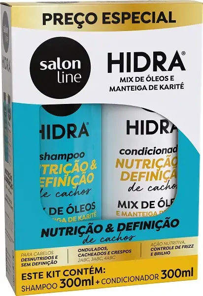 Salon Line Hidra Kit Sh Cond 300ml Oleos E Manteiga Karite