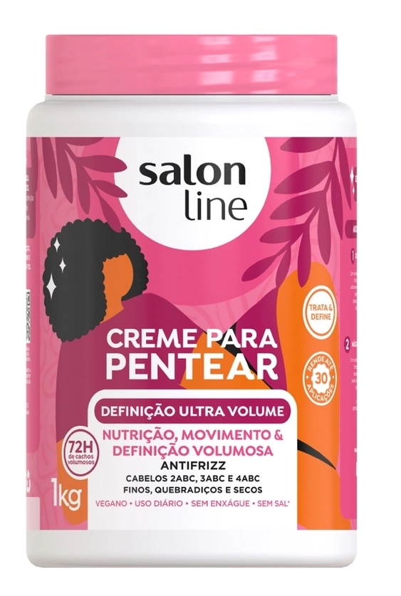 Salon Line Cr Pentear 1kg Definicao Ultra Volume