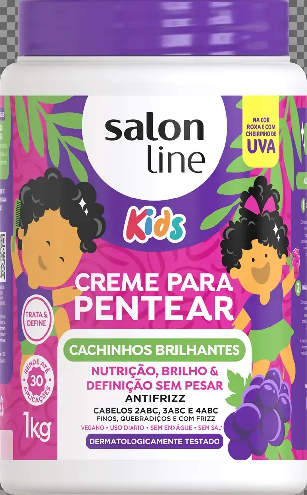 Salon Line Cr Pentear 1kg Kids Cachinhos Brilhantes