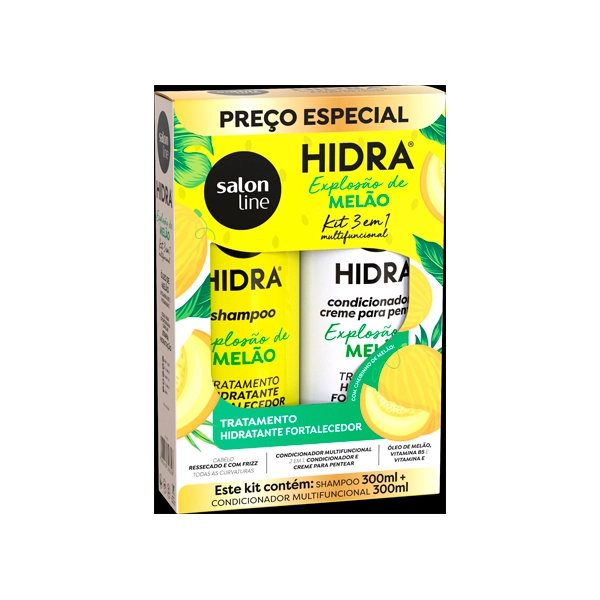 Kit Salon Line Shampoo Condicionador Hidra Melao 2x300ml