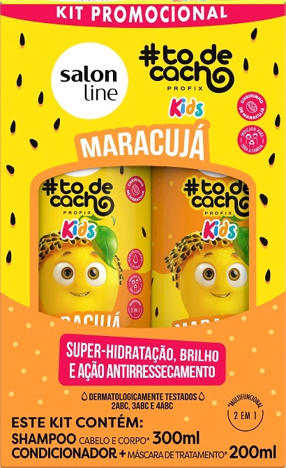 Kit Salon Line Sh 300ml Cond 200ml Kids Todecacho Maracuja 1un