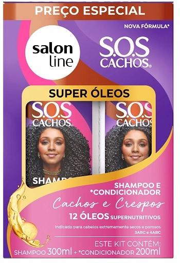 Kit S Line Sh 300ml Cond 200ml Sos Cachos Super Oleos