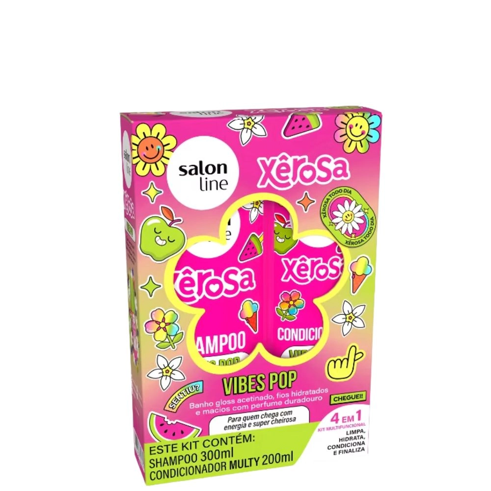 Kit S Line Xerosa Sh 300ml Cond 200ml Multy Vibes Pop