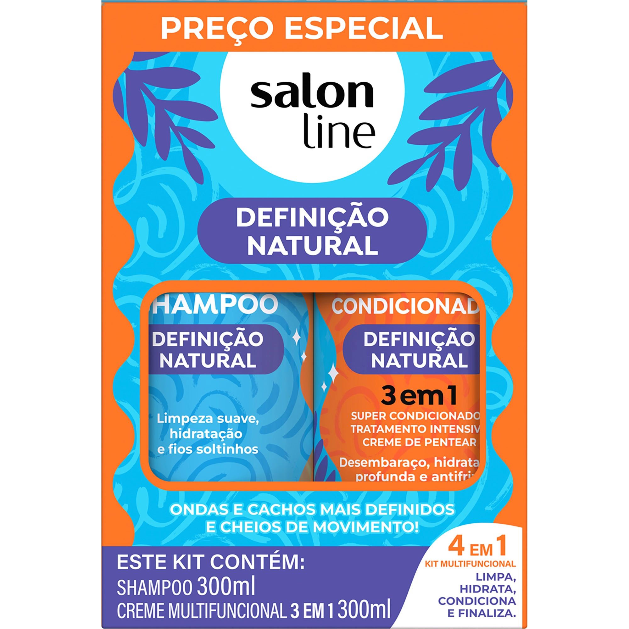 Kit Sh Cr S Line 300ml Multy Def Natural