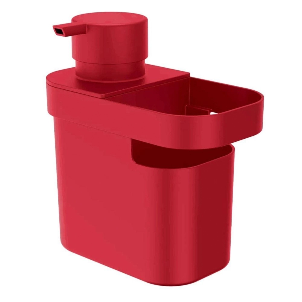 Dispenser De Detergente E Organizador Trium Vermelho 650ml Dt550vmf Martiplast