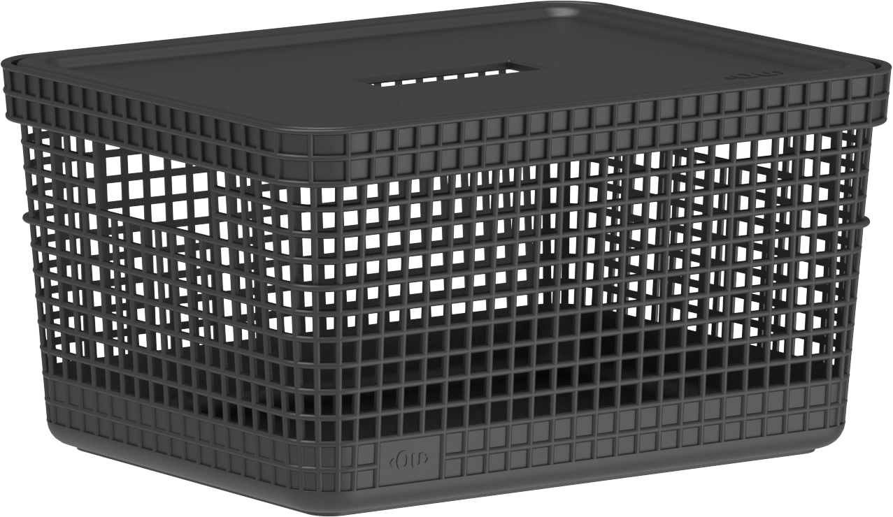 Cesto Grid Martiplast 8l C/tampa Preto Fechado