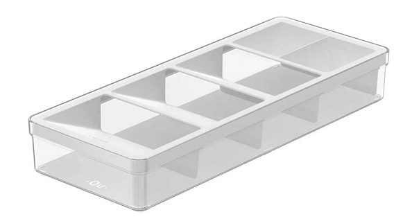 Organizador Talheres Clear Branco Ogc1000bcf Martiplast