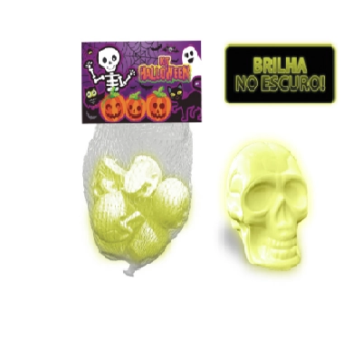 Kit Halloween Mini Cranio Neon C.6un 899549.1 Plastoy