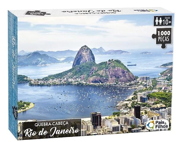 Quebra Cabeça Cartonado Rio De Janeiro Pais E Filhos 1000 Peças