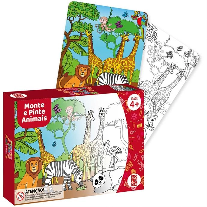 Q. Cabeca 24 Pcs Monte E Pinte Animais