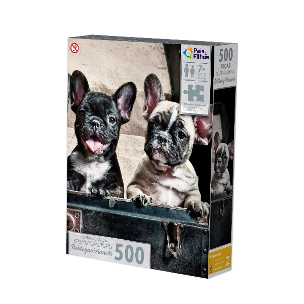 Quebra Cabeca Buldogue Frances 500pcs 792530 Pais E Filhos