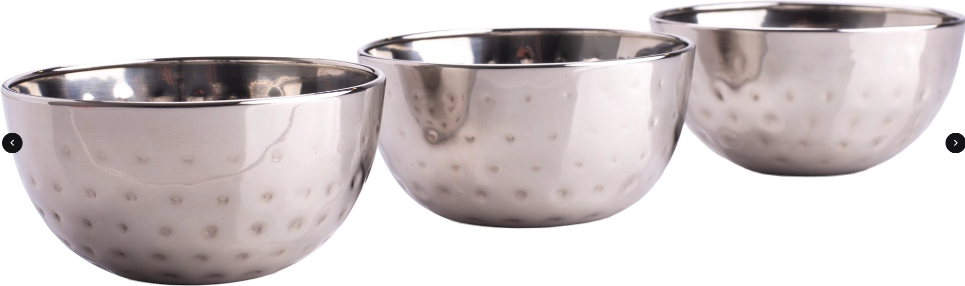 Jogo Mini Bowl Martelado Inox 170ml 3un 18319 Inga