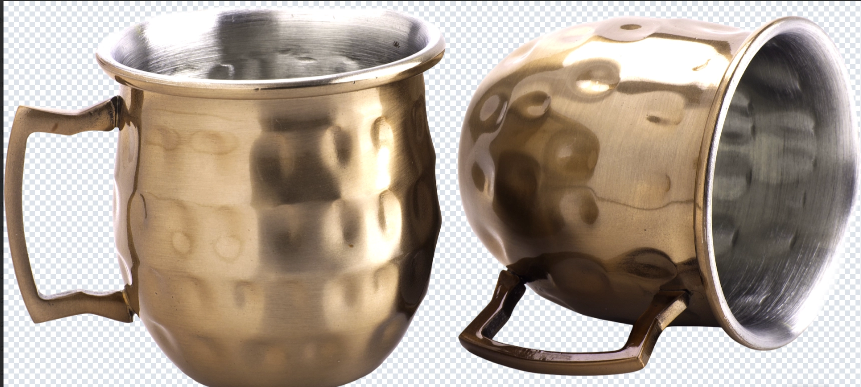 Jogo Mini Caneca Moscow Mule Martelada Dourada 60ml 2un 18316 Inga